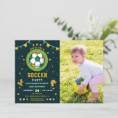 All Star Soccer Kids Verjaardagsfeest Kaart (Staand voorkant)