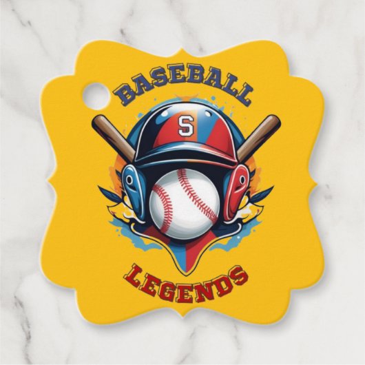 All-Star Spirit: Klassieke Baseball Essentials Spo Bedankjes Labels (Voorkant)