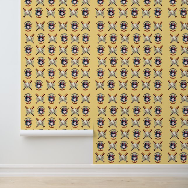 All-Star Spirit: Klassieke Baseball Essentials Spo Behang (Applicatie)