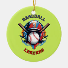 All-Star Spirit: Klassieke Baseball Essentials Spo Keramisch Ornament