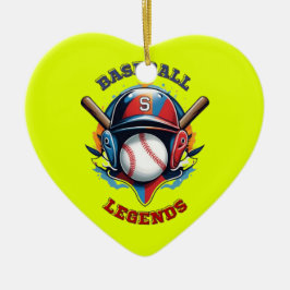 All-Star Spirit: Klassieke Baseball Essentials Spo Keramisch Ornament