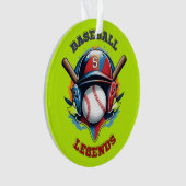 All-Star Spirit: Klassieke Baseball Essentials Spo Ornament (voorkant)