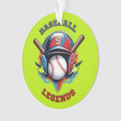 All-Star Spirit: Klassieke Baseball Essentials Spo Ornament (voorkant)