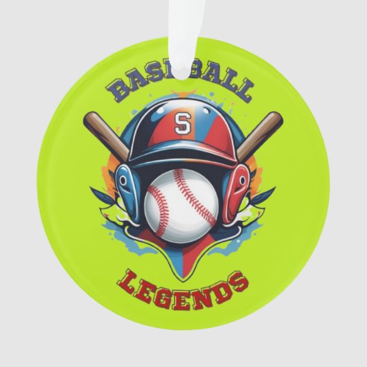 All-Star Spirit: Klassieke Baseball Essentials Spo Ornament (voorkant)