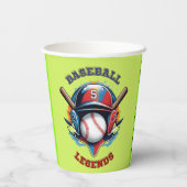 All-Star Spirit: Klassieke Baseball Essentials Spo Papieren Bekers (Achterkant)