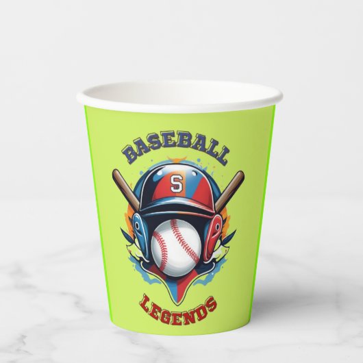 All-Star Spirit: Klassieke Baseball Essentials Spo Papieren Bekers (Voorkant)