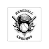 All-Star Spirit: Klassieke Baseball Essentials Spo Rubberstempel (Afrduk)