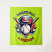 All-Star Spirit: Klassieke Baseball Essentials Spo Wandkleed (Voorkant)