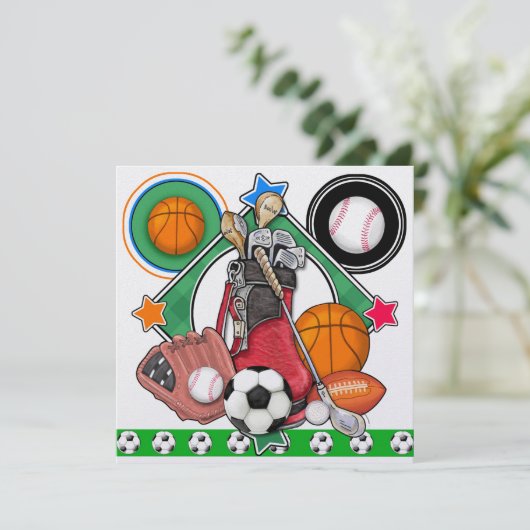 All Star Sport Banket / Evenement Kaart (Staand voorkant)