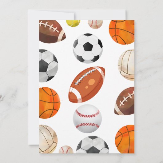 All Star Sport Eerste Uitnodiging Verjaardag (Achterkant)