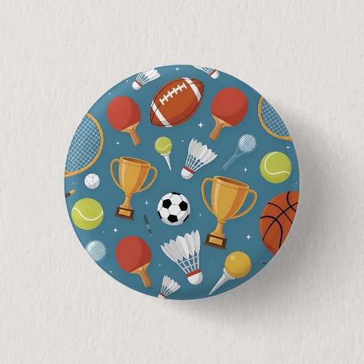All-Star Sport Medley Feestje Ronde Button 3,2 Cm (Voorkant)