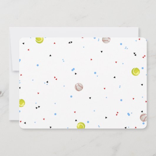 All Star Sport verjaardagsfoto uitnodigingen (Achterkant)