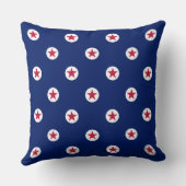 All Star Sportnaam Rood Wit Blauw Excellence Kussen (Achterkant)