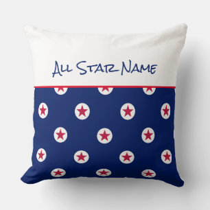 All Star Sportnaam Rood Wit Blauw Excellence Kussen