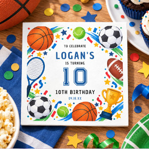 All Star Sports 10e Verjaardag Jongensfeestje Servet