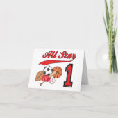 All Star Sports 1e verjaardag invulling uitnodigin (Voorkant)