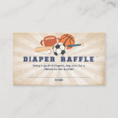 All Star Sports Baby shower Luier Raffle Informatiekaartje (Voorkant)