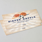 All Star Sports Baby shower Luier Raffle Informatiekaartje
