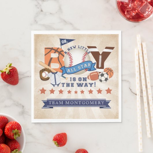 All Star Sports Baby shower Servet (Insitu)