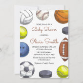 All Star Sports Baby shower Uitnodiging (Voorkant)