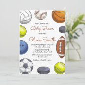 All Star Sports Baby shower Uitnodiging (Staand voorkant)