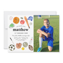 All Star Sports Balls Team Kind Boy Foto Verjaarda