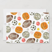 All Star Sports Balls Team Kind Boy Foto Verjaarda Kaart (Achterkant)