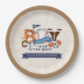 All Star Sports Boy Baby shower Papieren Bordje (Voorkant)