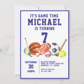 All Star Sports Boy Verjaardagsfeestje Uitnodiging (Voorkant)
