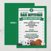 All Star Sports Green Trading Kaart Bar Mitswa (Voorkant / Achterkant)