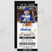 All Star Sports Ticket Uitnodiging Verjaardag (Voorkant / Achterkant)