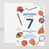 All-Star Sports Verjaardag Bash 3 Uitnodiging (Voorkant / Achterkant)