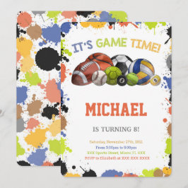 All Star-sportuitnodigingen Kaart