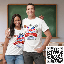 All Star Teacher Appreciation Week Naam Wit T-shirt