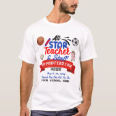 All Star Teacher Appreciation Week Naam Wit T-shirt (Voorkant)
