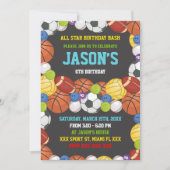 All-Star Team Party Thema Kaart (Voorkant)