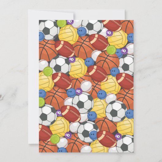 All-Star Team Party Thema Kaart (Achterkant)