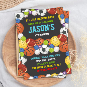 All-Star Team Party Thema Kaart