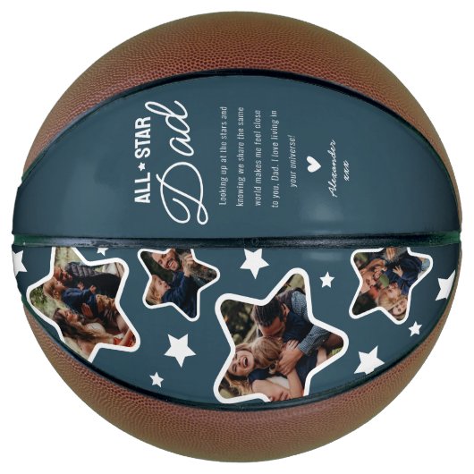 All-Star Vader Fotocollage Basketbal Cadeau (Voorkant)