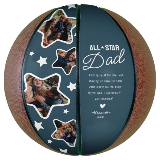 All-Star Vader Fotocollage Basketbal Cadeau (Verticaal)
