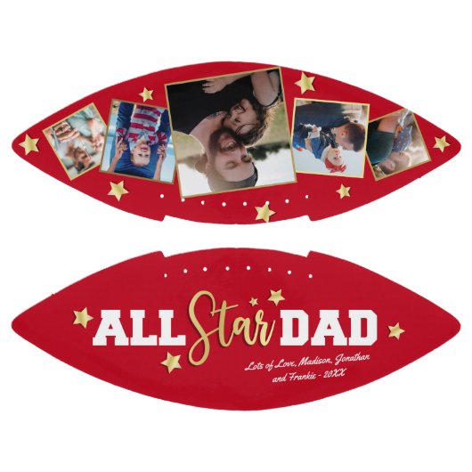 All-star vader Vaderdag foto rood American Football (Panelen)