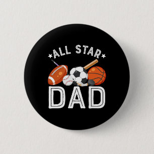 All Star Vader Van De Verjaardagsprins Sketll Voet Ronde Button 5,7 Cm