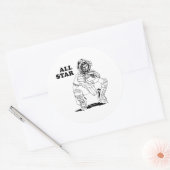 All Star Vangst Ronde Sticker (Envelop)