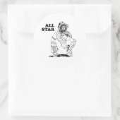 All Star Vangst Ronde Sticker (Tas)