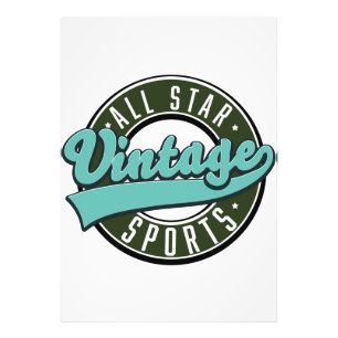 all star vintage sport foto afdruk