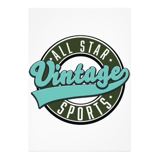 all star vintage sport foto afdruk (Voorkant)