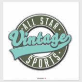 all star vintage sportartikelen sticker (Vel)