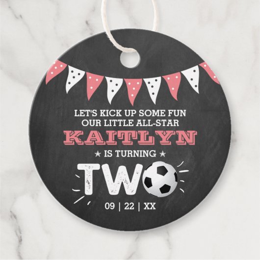 All-star Voetbal 2e Verjaardag Bedankjes Labels (Voorkant)