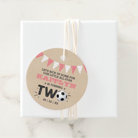 All-star Voetbal 2e Verjaardag Bedankjes Labels (In situ)