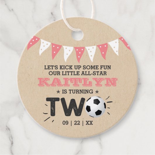 All-star Voetbal 2e Verjaardag Bedankjes Labels (Voorkant)